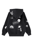 Molo Kids' Marley Cotton Blend Graphic Print Hoodie, Black