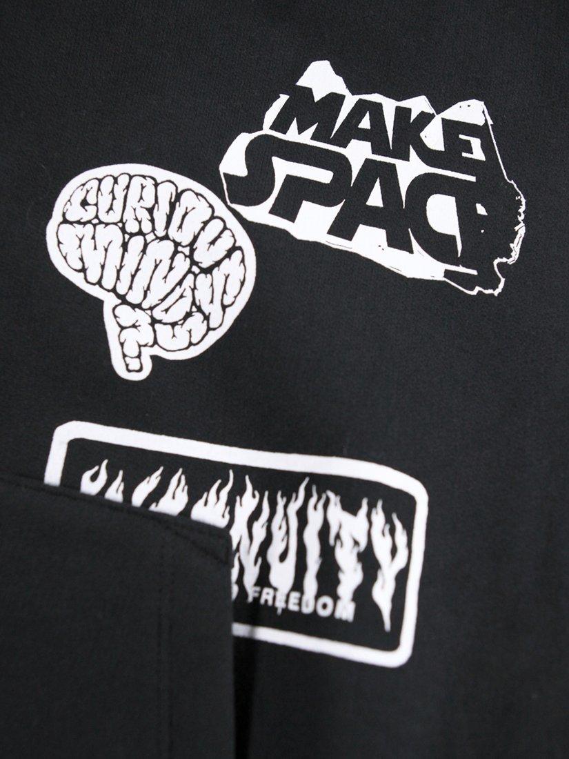 Product image 3 of 5, which shows Molo Kids' Marley Cotton Blend Graphic Print Hoodie, Black, 4 years