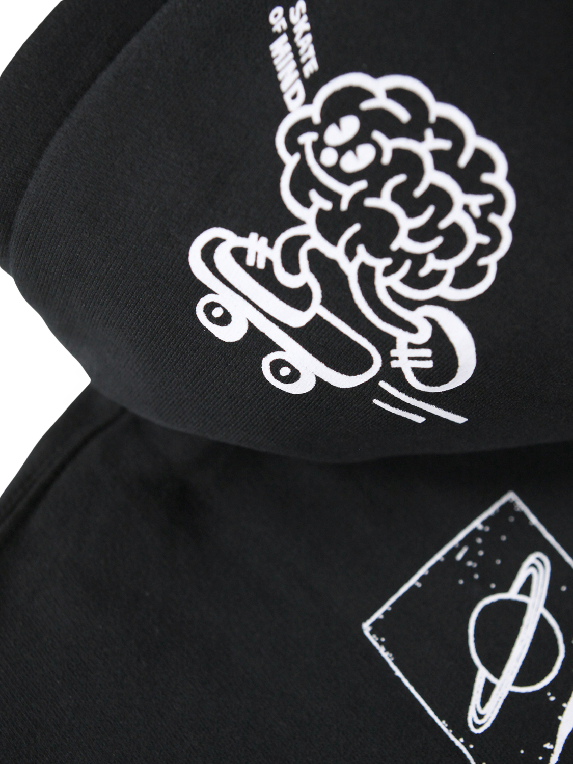 Product image 4 of 5, which shows Molo Kids' Marley Cotton Blend Graphic Print Hoodie, Black, 4 years