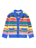 Molo Kids' Brutus Cardigan, Fuzzy Stripe