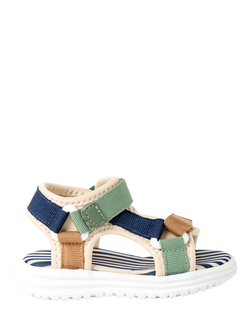 JoJo Maman Bébé Kids' Adjustable Sandals, Stone, Stone