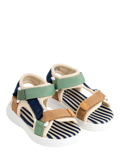 JoJo Maman Bébé Kids' Adjustable Sandals, Stone - view 2, Stone