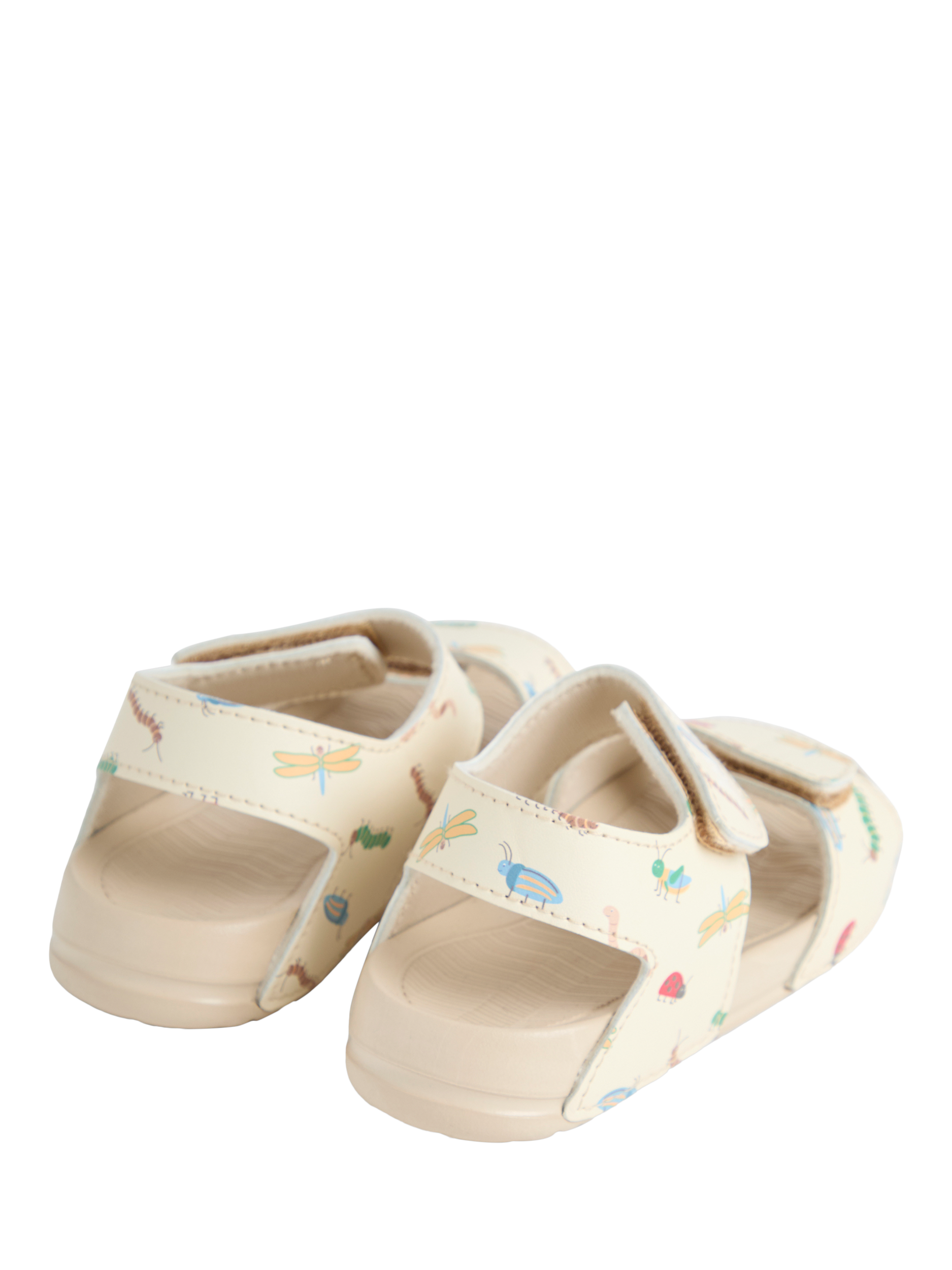 Product image 4 of 4, which shows JoJo Maman Bébé Kids' Double Strap Sandals, Stone, EU21
