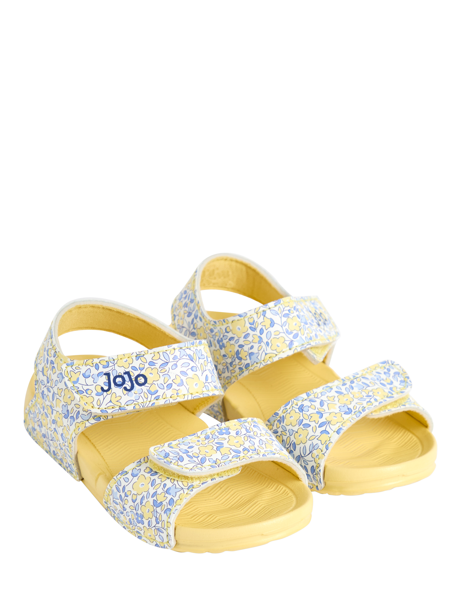 Product image 2 of 4, which shows JoJo Maman Bébé  Kids' Double Strap Sandals, Yellow, EU21