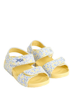 JoJo Maman Bébé  Kids' Double Strap Sandals, Yellow - view 2, Yellow