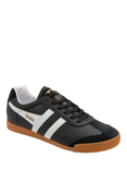 Gola Harrier Suede Lace Up Trainers, Black/ White