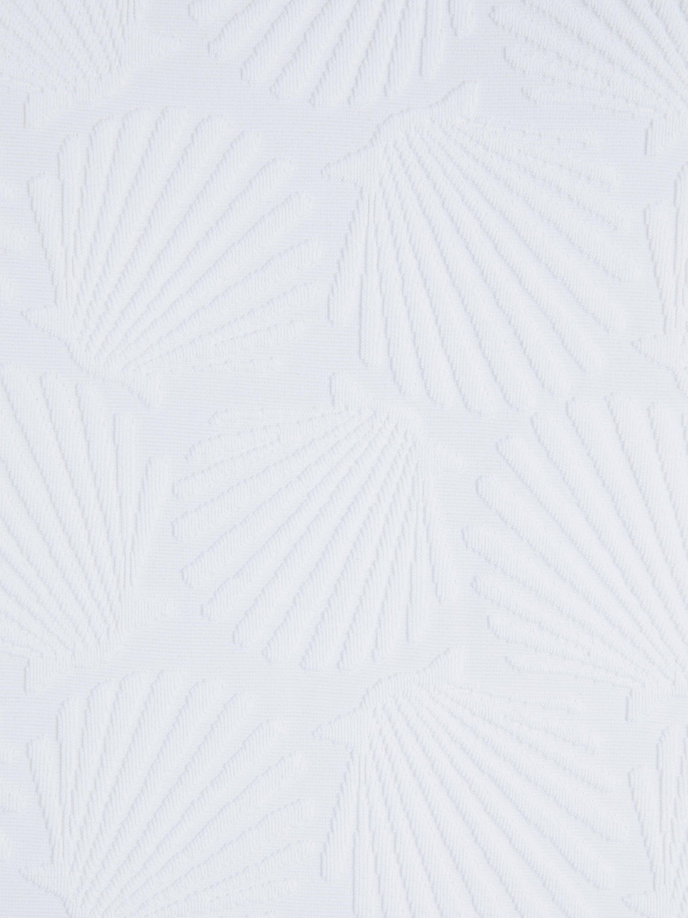 Product image 6 of 6, which shows Chelsea Peers Wireless Jacquard Shell Mixed Blend Swimsuit, White, 6