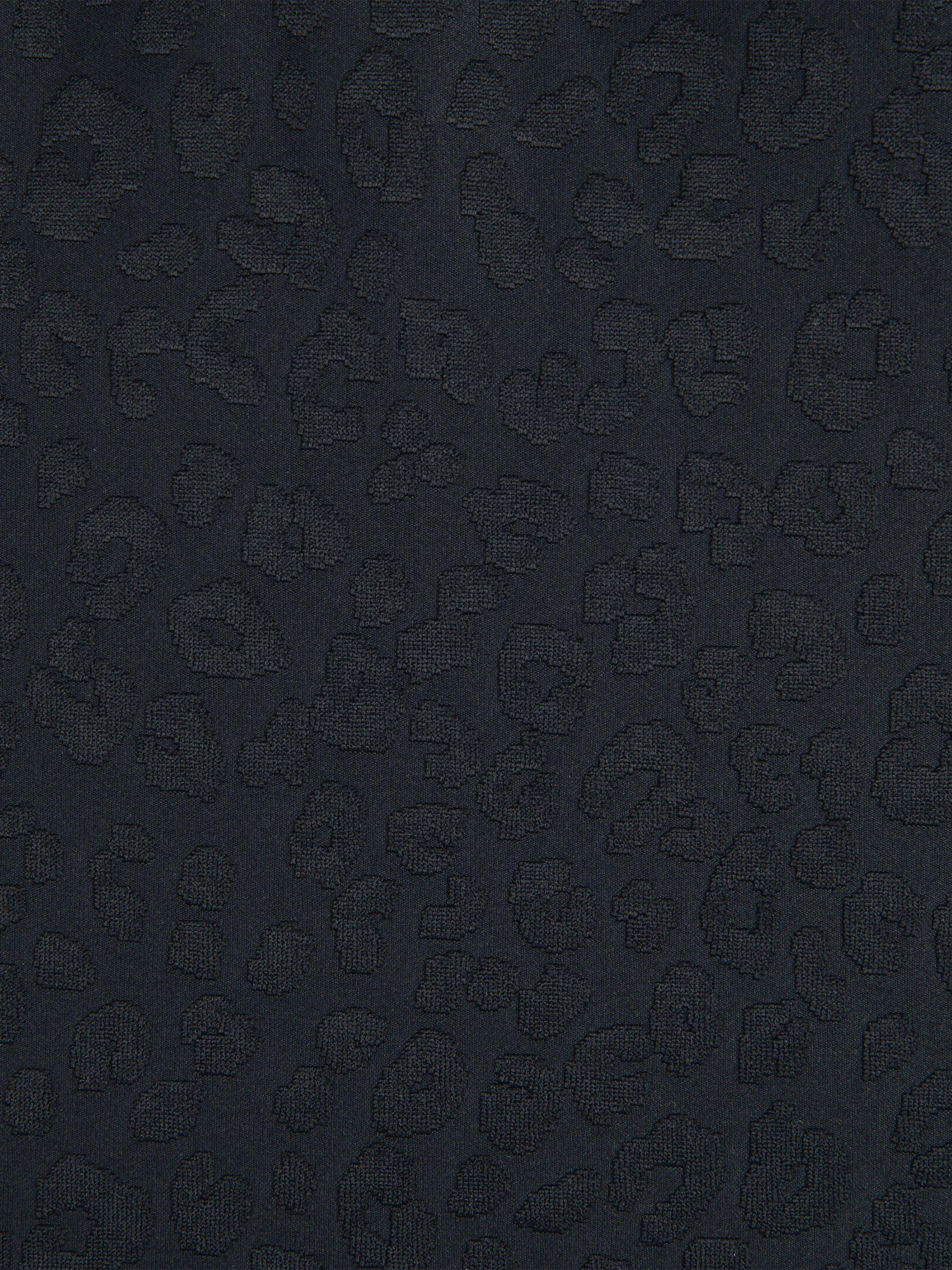 Product image 6 of 6, which shows Chelsea Peers Leopard Spot Jacquard Bikini Bottoms, Black, 6