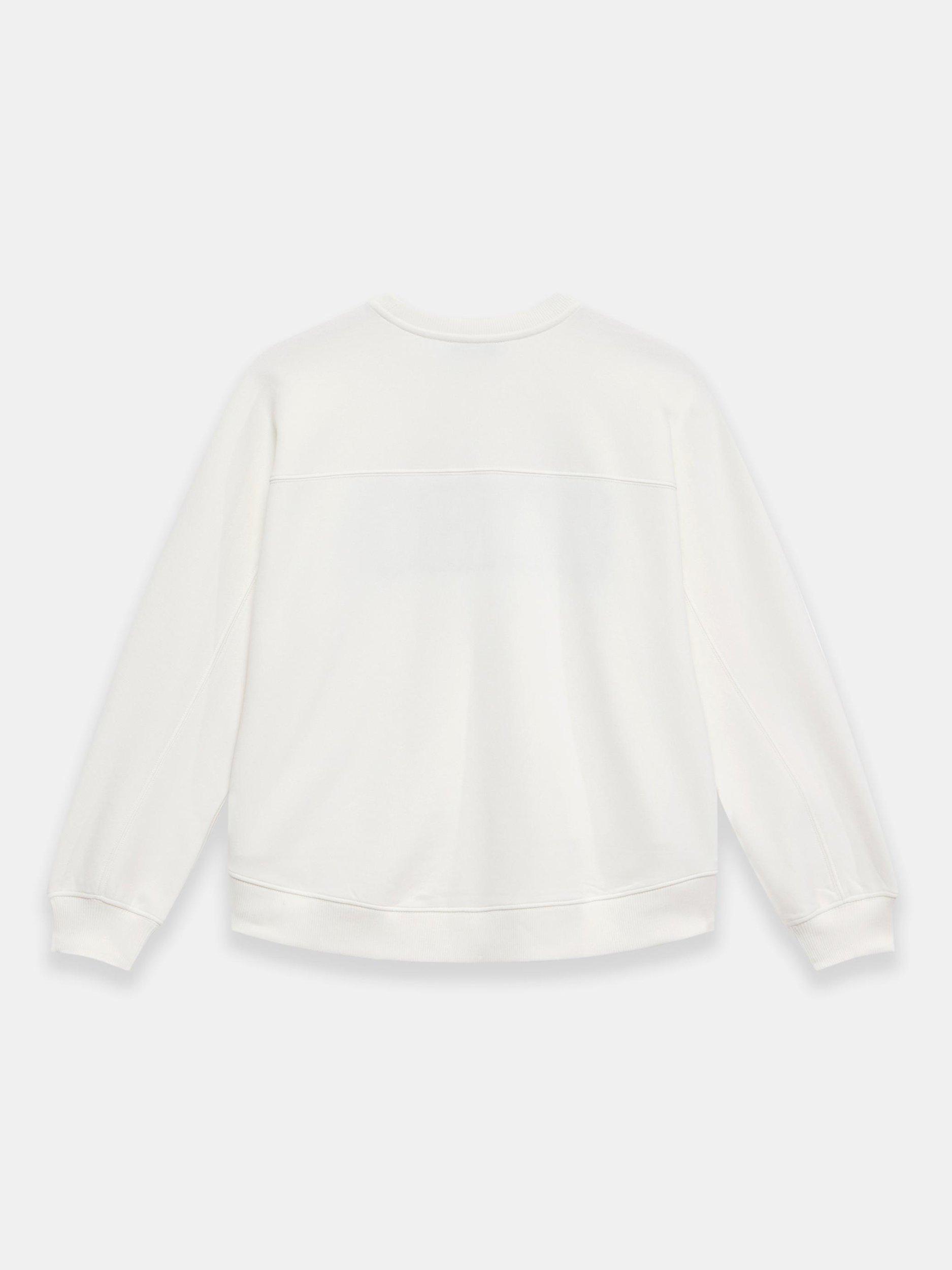 Product image 7 of 8, which shows Mint Velvet Cotton Blend Graphic Sweatshirt, White Ivory, M