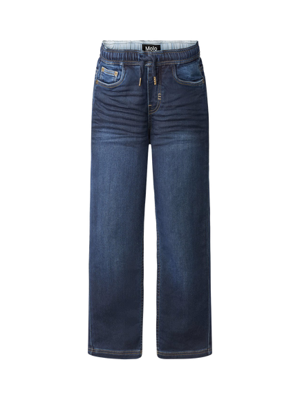 Molo Kids' Augustino Denim Jogging Trousers, Dark Indigo, Dark Indigo