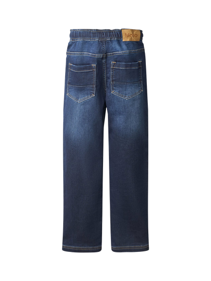 Molo Kids' Augustino Denim Jogging Trousers, Dark Indigo - view 2, Dark Indigo