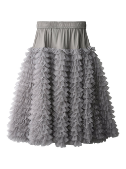 Molo Kids' Bliss Tulle Ruffle Skirt, Grey Flannel, Grey Flannel