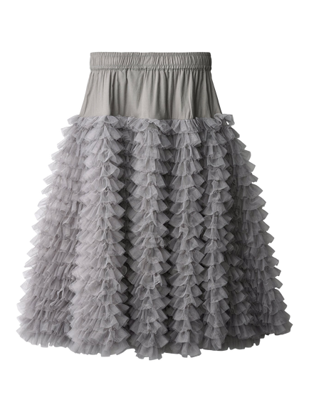 Molo Kids' Bliss Tulle Ruffle Skirt, Grey Flannel, Grey Flannel