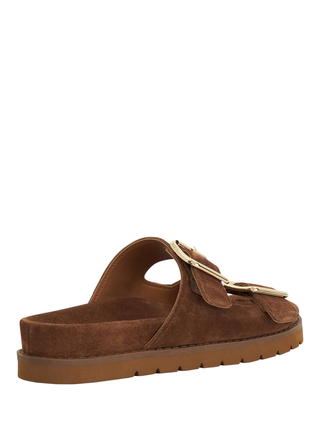 Product image 4 of 5, which shows Dune London Lilahs Suede Sandals, Tan, 4