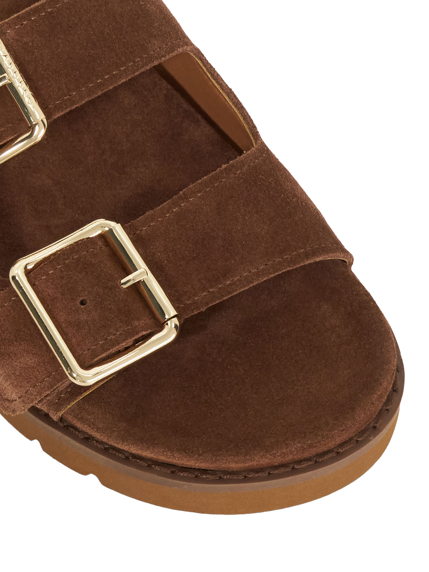 Product image 5 of 5, which shows Dune London Lilahs Suede Sandals, Tan, 4