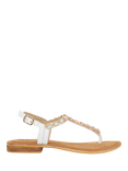 Dune London Larvo Embellished Leather Sandals
