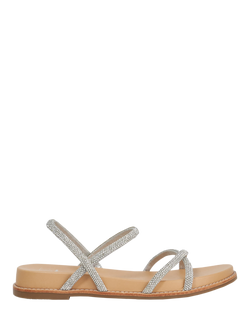 Dune London Levia Embellished Sandals, Silver