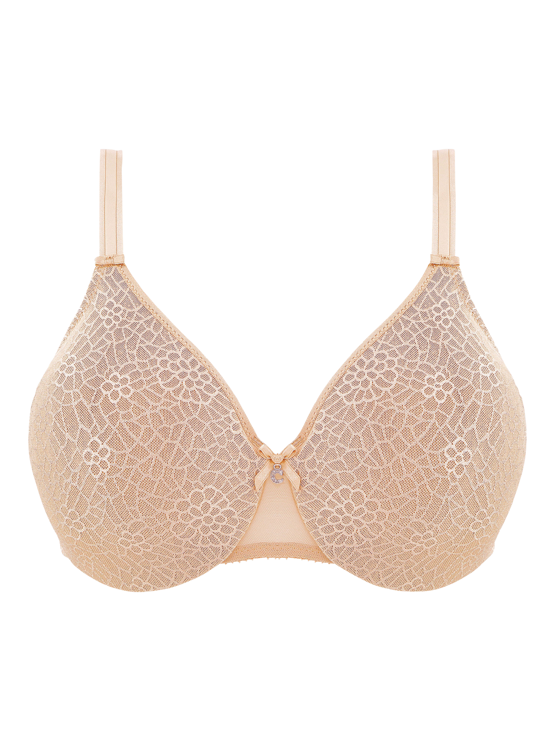 Product image 5 of 5, which shows Chantelle C Magnifique Seamless Underwired Minimiser Bra, Nude Sand, 32DD