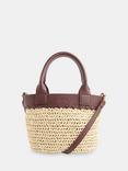 Whistles May Collar Straw Crossbody Bag, Neutral