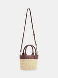 Whistles May Collar Straw Crossbody Bag, Neutral
