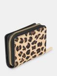Whistles Leopard Koa Compact Leather Purse, Leopard Print