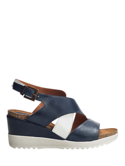 Moda in Pelle Kalina Leather Sandals, Navy