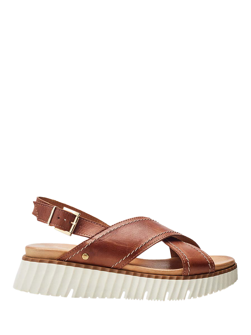 Product image 1 of 4, which shows Moda in Pelle Nellin Leather Slingback Sandals, Tan, 3
