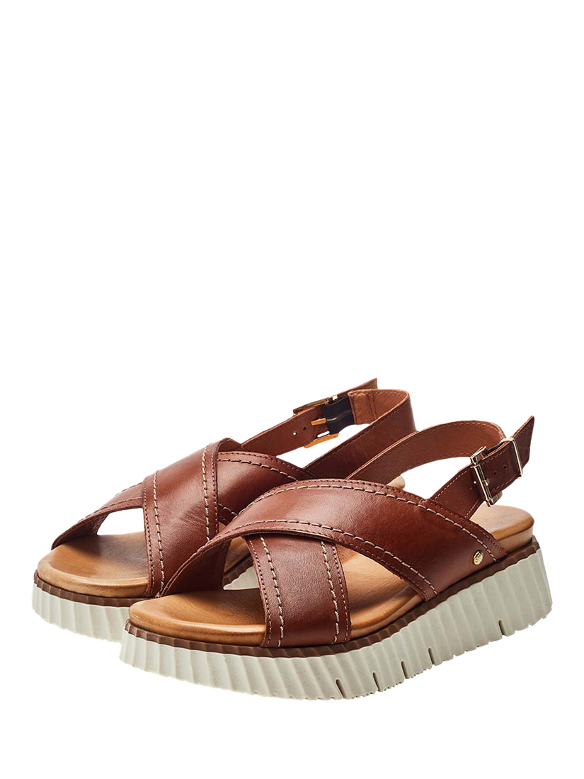 Product image 2 of 4, which shows Moda in Pelle Nellin Leather Slingback Sandals, Tan, 3