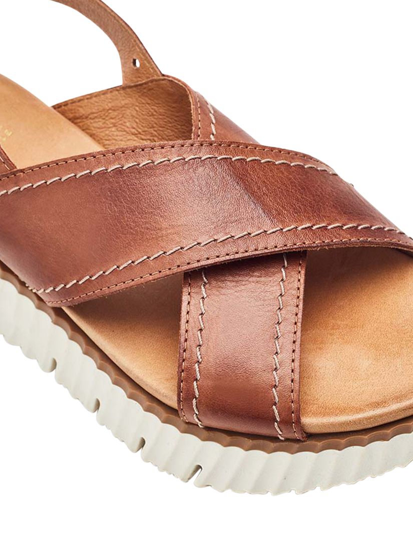 Product image 4 of 4, which shows Moda in Pelle Nellin Leather Slingback Sandals, Tan, 3
