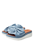 Moda in Pelle Ollin Leather Wedge Heel Slider Sandals, Denim