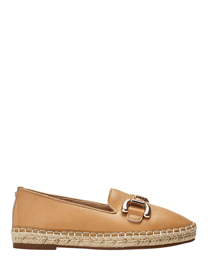 Product image 1 of 4, which shows Moda in Pelle Edulis Leather Snaffle Trim Loafers, Camel, 3