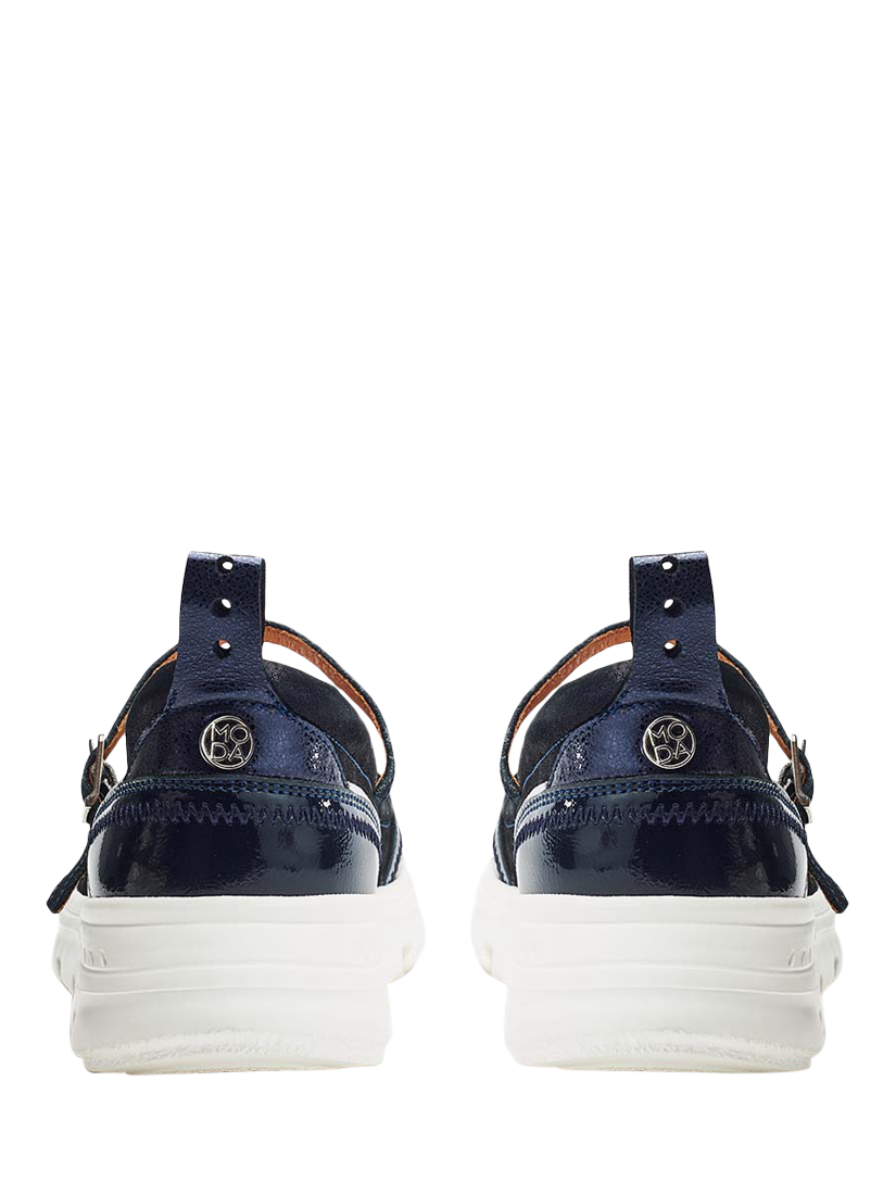 Product image 2 of 3, which shows Moda in Pelle Enchant Leather Shoes, Navy, 7