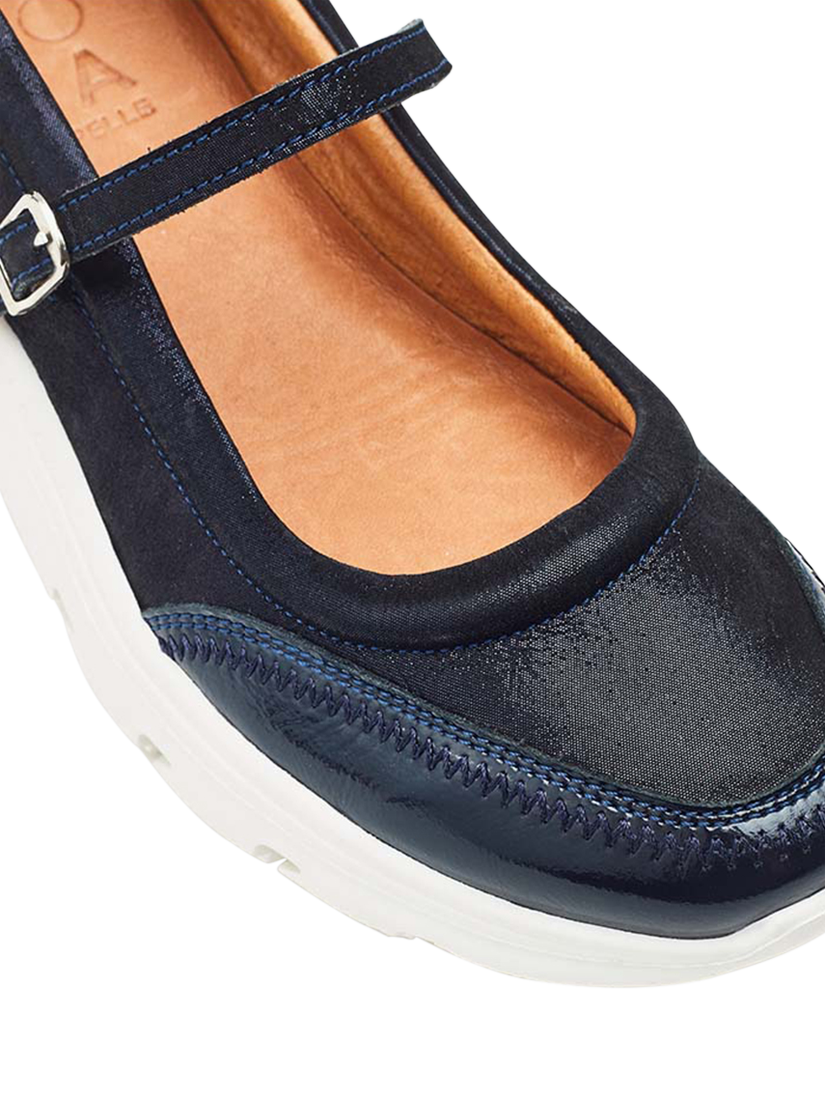 Product image 3 of 3, which shows Moda in Pelle Enchant Leather Shoes, Navy, 7