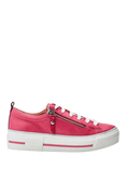 Moda in Pelle Filcian Leather Zip Trainers, Pink