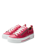 Moda in Pelle Filcian Leather Zip Trainers, Pink