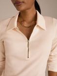 Baukjen Organic Cotton Zip Collar Long Sleeve Top