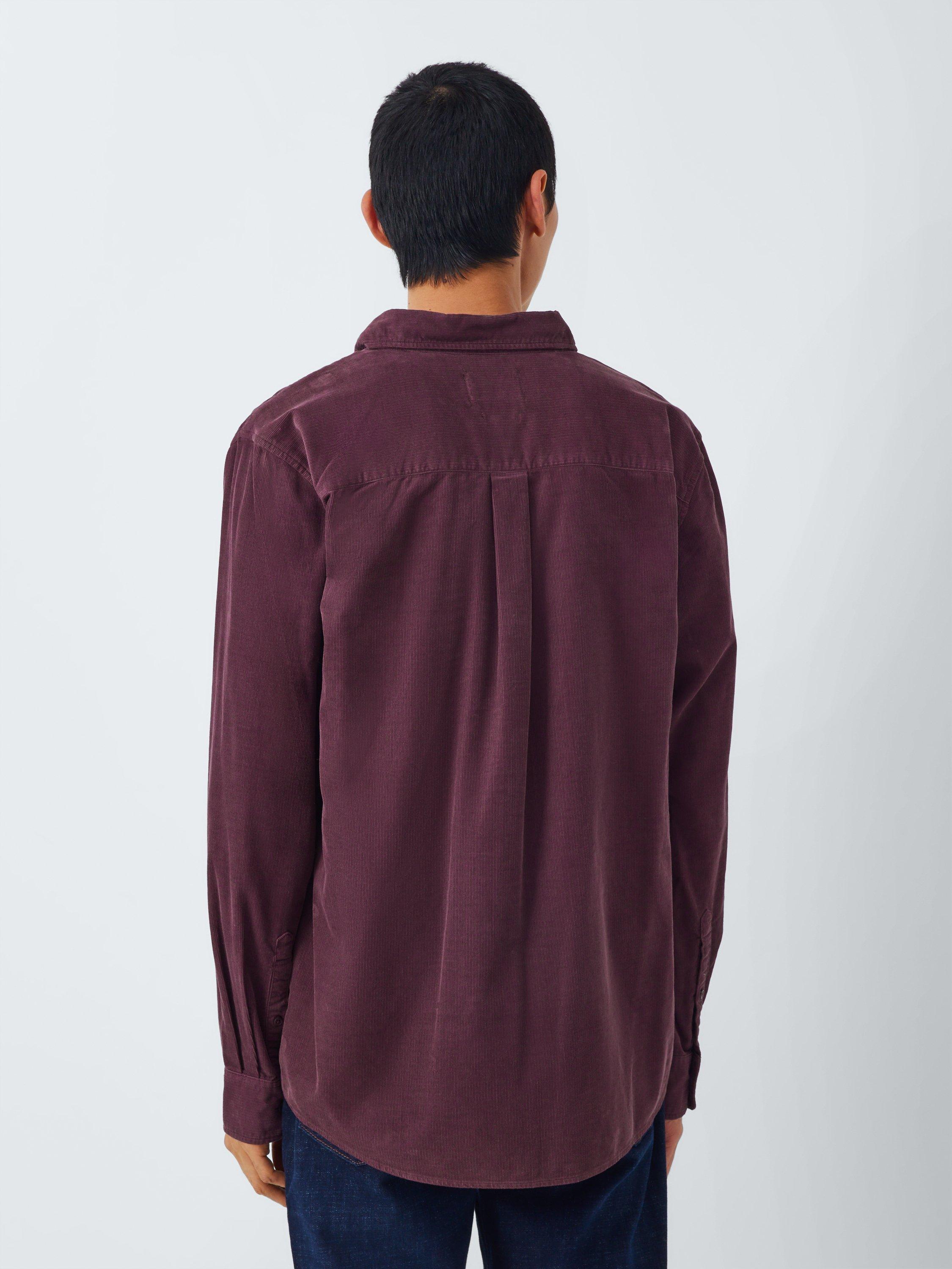 Product image 2 of 6, which shows John Lewis Regular Fit Button Down Collar Corduroy Shirt, Fig, L