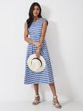 Crew Clothing Henley Royal Regatta Sleeveless Dress, Dark Blue