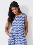Crew Clothing Henley Royal Regatta Sleeveless Dress, Dark Blue