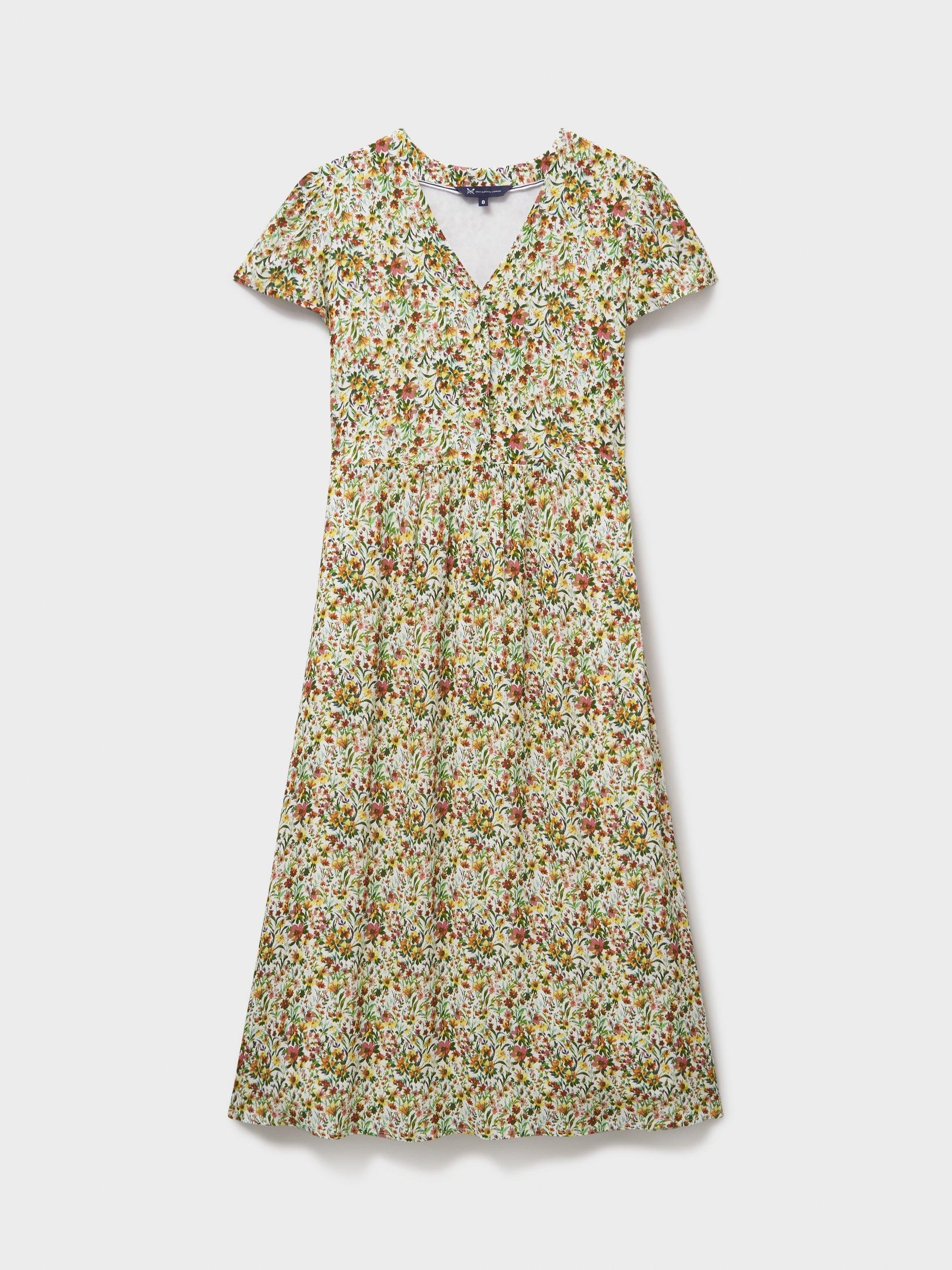 Product image 5 of 5, which shows Crew Clothing Etta Floral Tea Dress, Multi Pink, 6