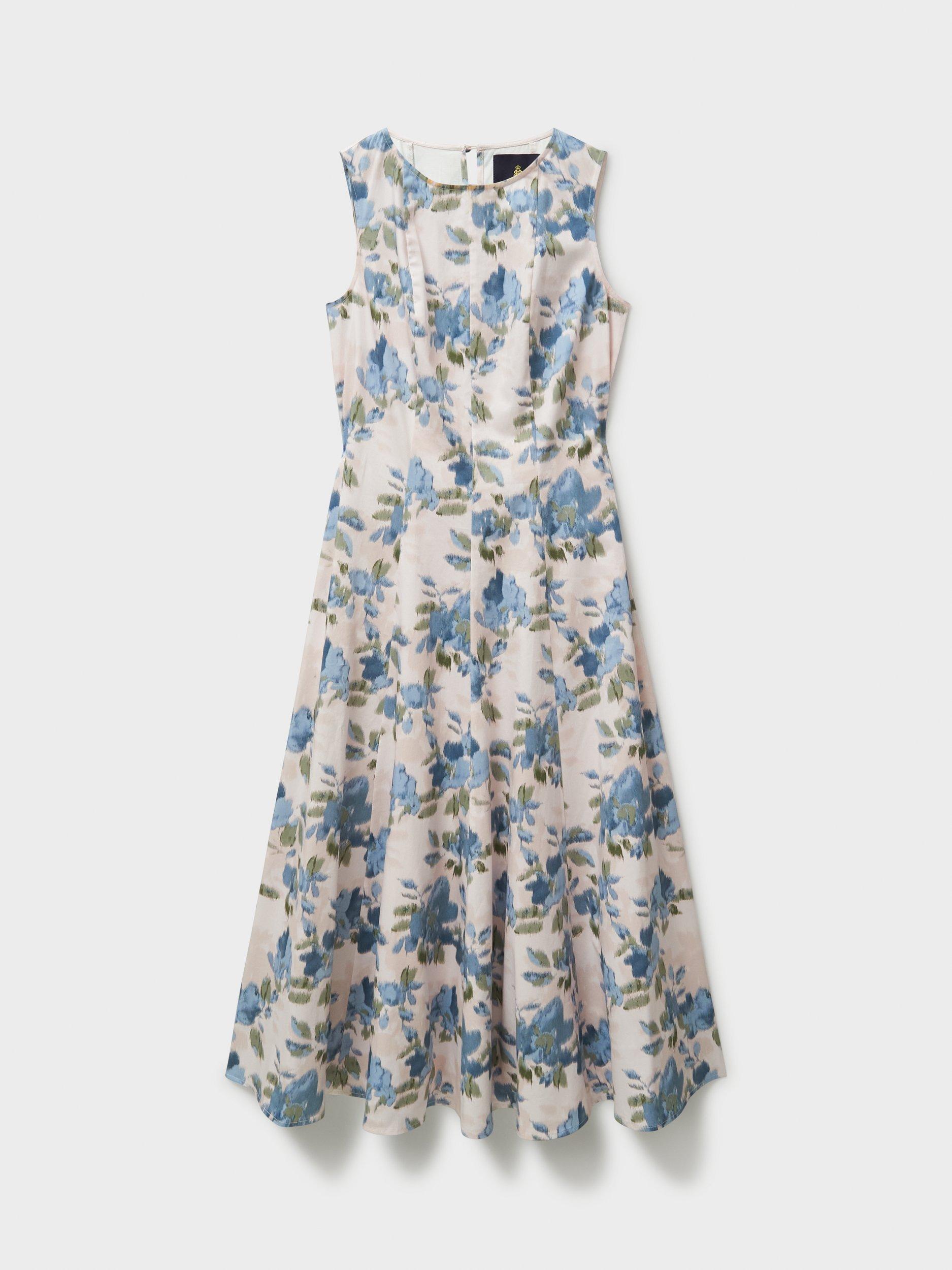Product image 5 of 5, which shows Crew Clothing Paneled Fit & Flare Dress, Mid Pink, 6