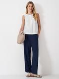 Crew Clothing Estelle Linen Rich Sleeveless Top, White