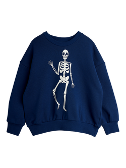 Mini Rodini Kids' Skeleton Sweatshirt, Blue, Blue