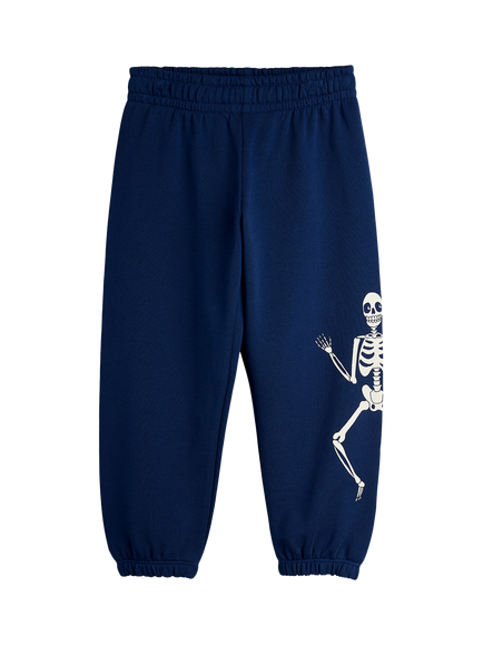 Mini Rodini Kids' Skeleton Sweatpants, Blue, Blue