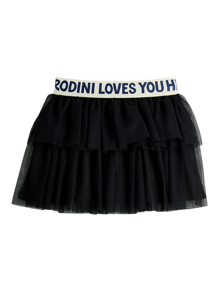 Mini Rodini Kids' Tulle Skirt, Black - view 2, Black
