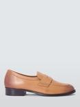 John Lewis Francis Leather Coin Hardware Penny Loafers, Tan