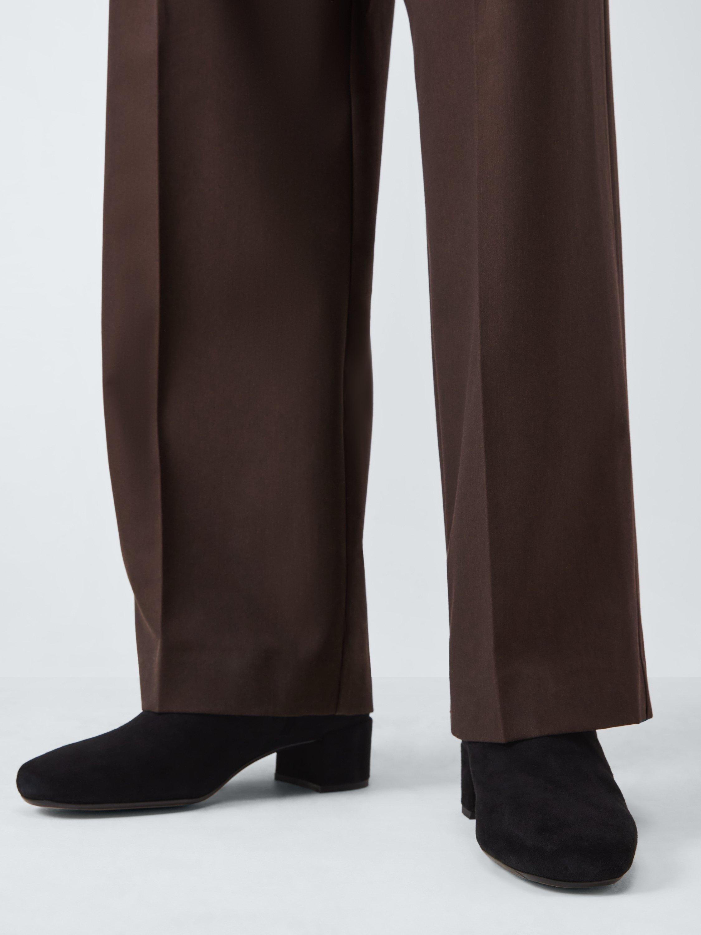 Product image 2 of 6, which shows John Lewis Oak City Suede Zip Ankle Boots, Black, 3