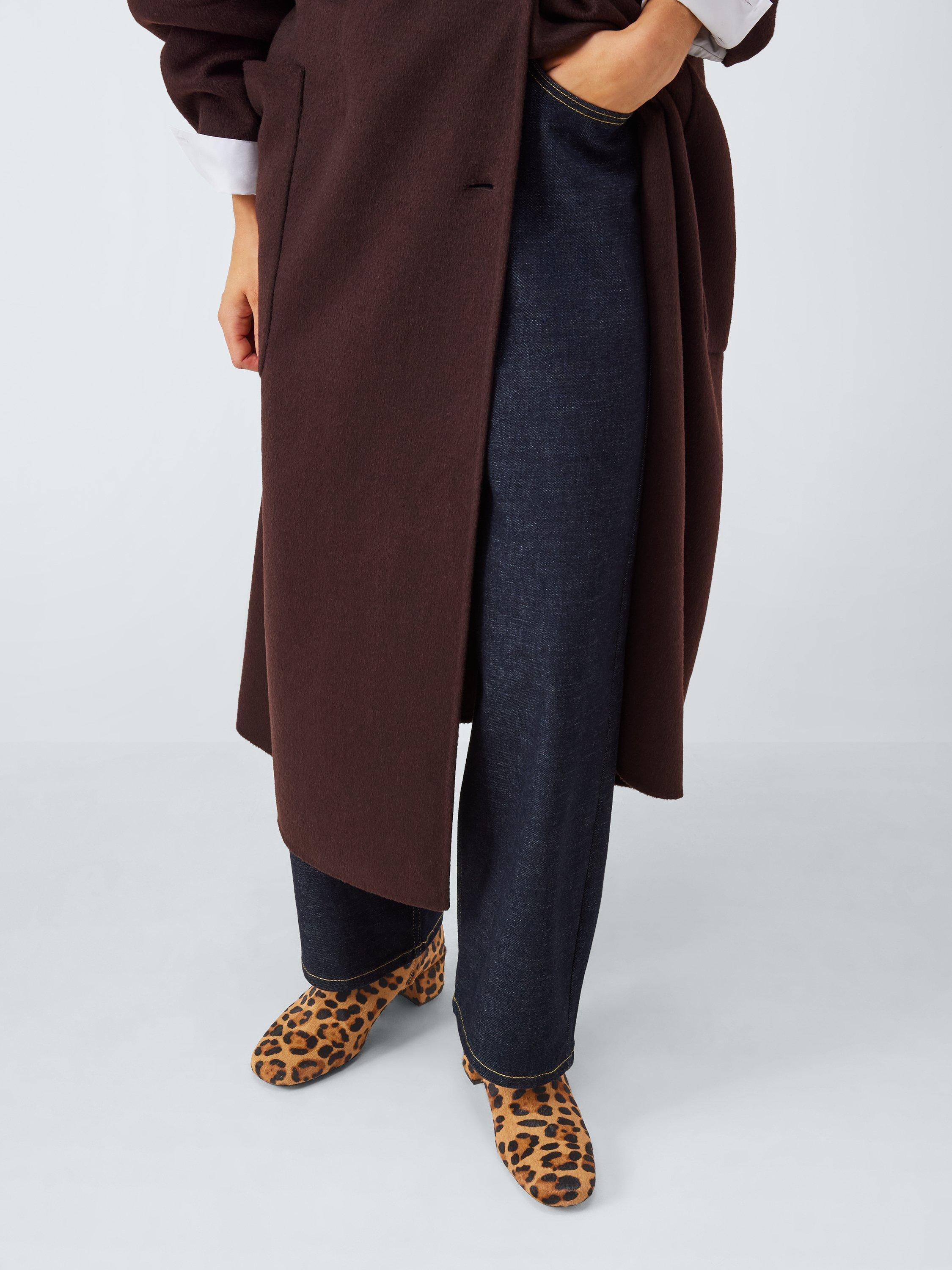 Product image 2 of 6, which shows John Lewis Oak City Leopard Print Zip Ankle Boots, Tan/Multi, 3