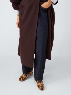 John Lewis Oak City Leopard Print Zip Ankle Boots, Tan/Multi - view 2, Tan/Multi