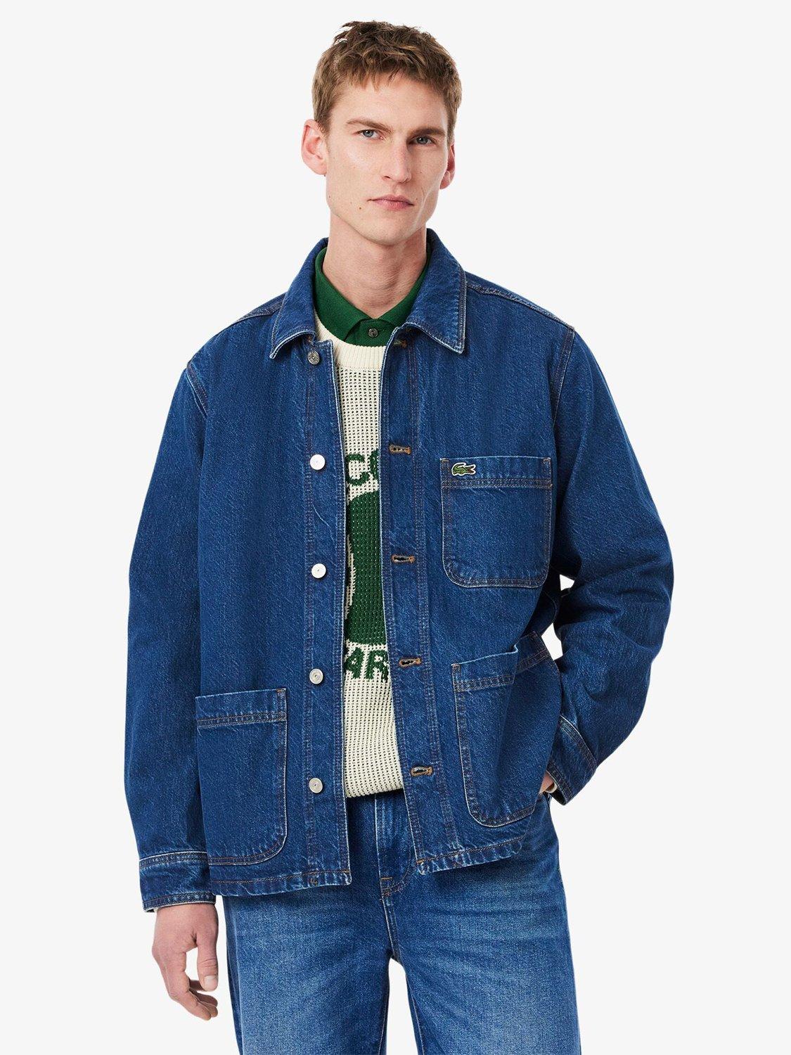 Product image 1 of 7, which shows Lacoste Core Denim Shirt Jacket, Washed Bleach, XL